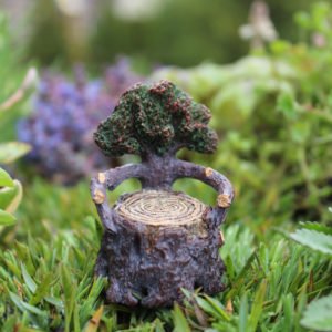 Miniature Fairy Garden Itty Bitty Arm Chair Log Seat