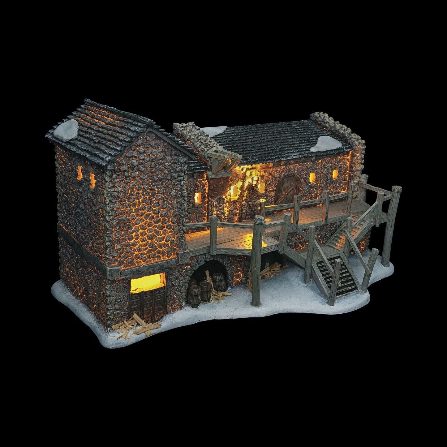 Game of Thrones Village Night's Watch Castle Black Lit Building, 6.61 Inch, Multicolor