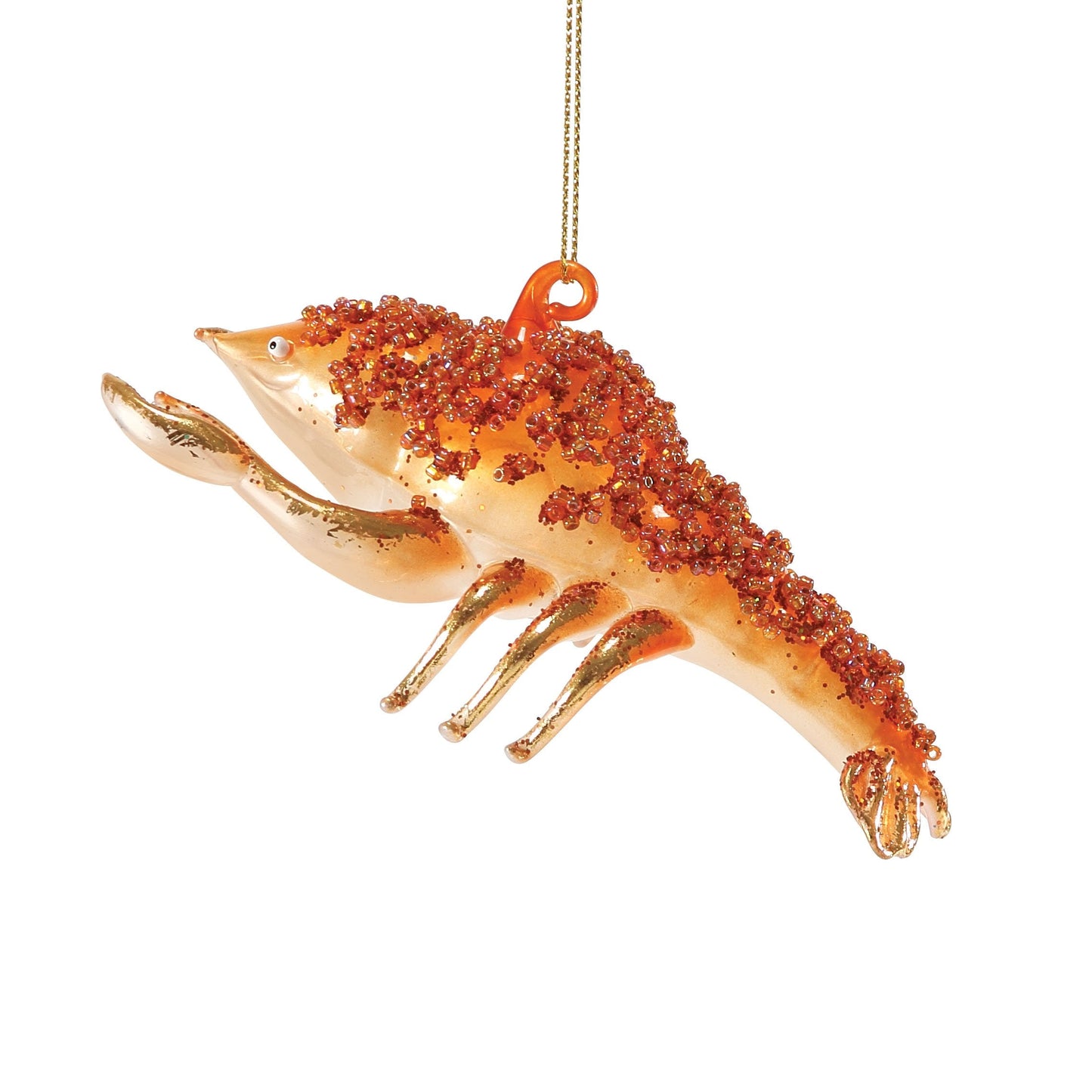 Gone to the Beach Glass Lobster Hanging Ornament