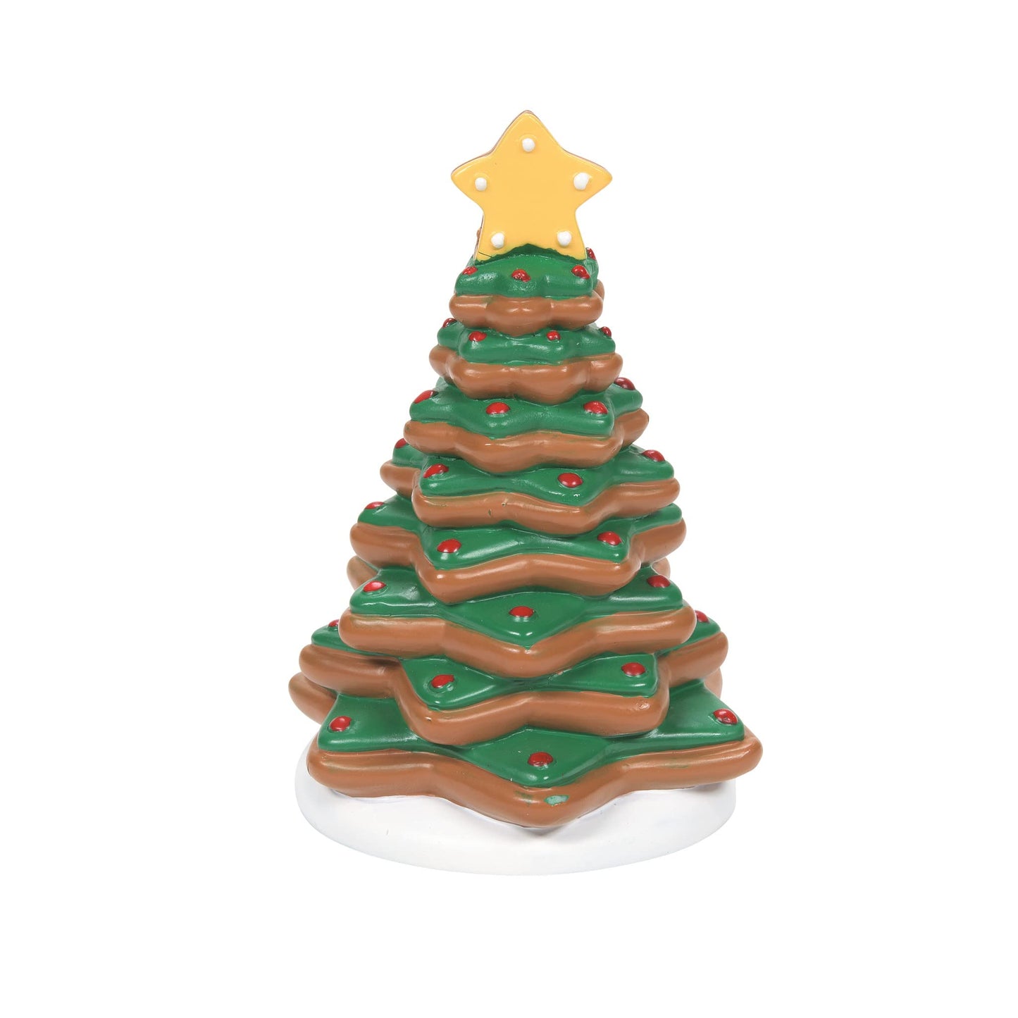 Accessories for Village Collections Gingerbread Christmas Tree Figurine, 3 Inch, Multicolor