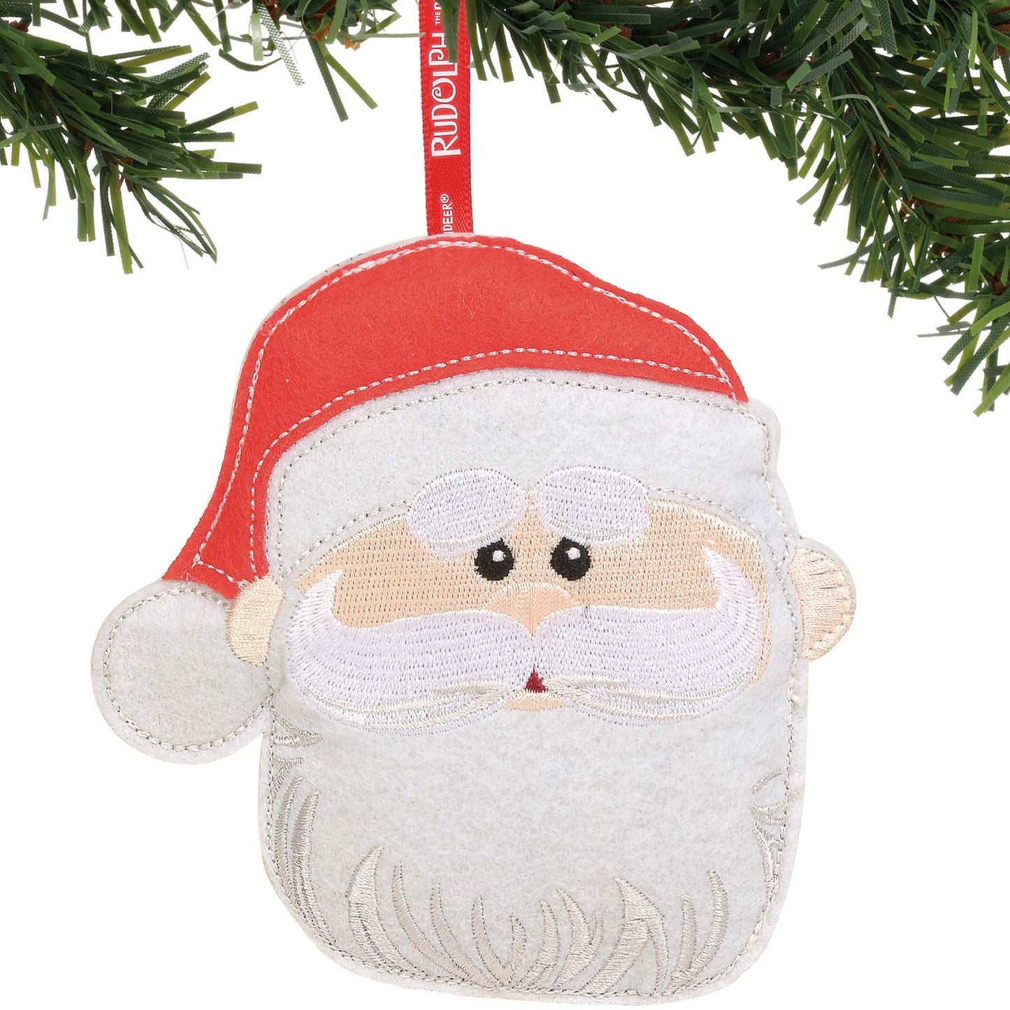Rudolph The Red - Nosed Reindeer Santa Felt Hanging Ornament, 7.5 Inch, Multicolor
