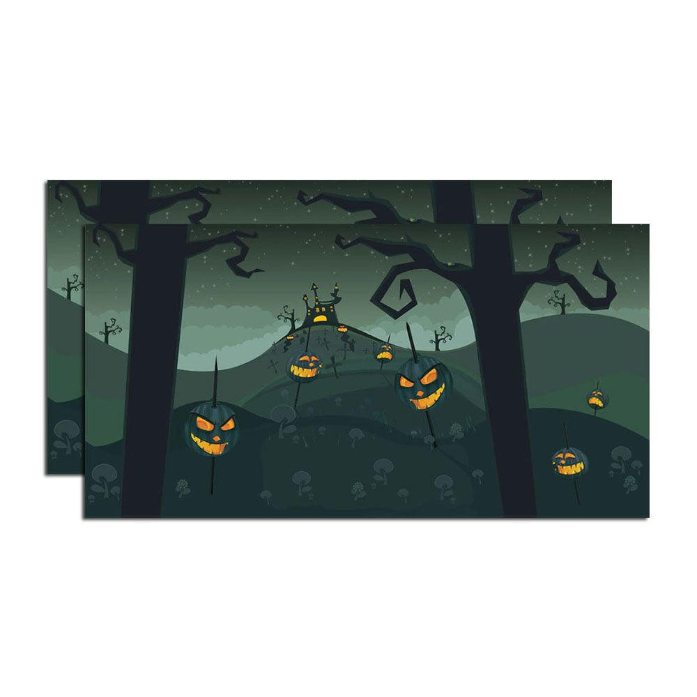 Accessories for Villages Halloween Spooky Pumpkins Backdrop Accessory, 20 inch (Set of 2)