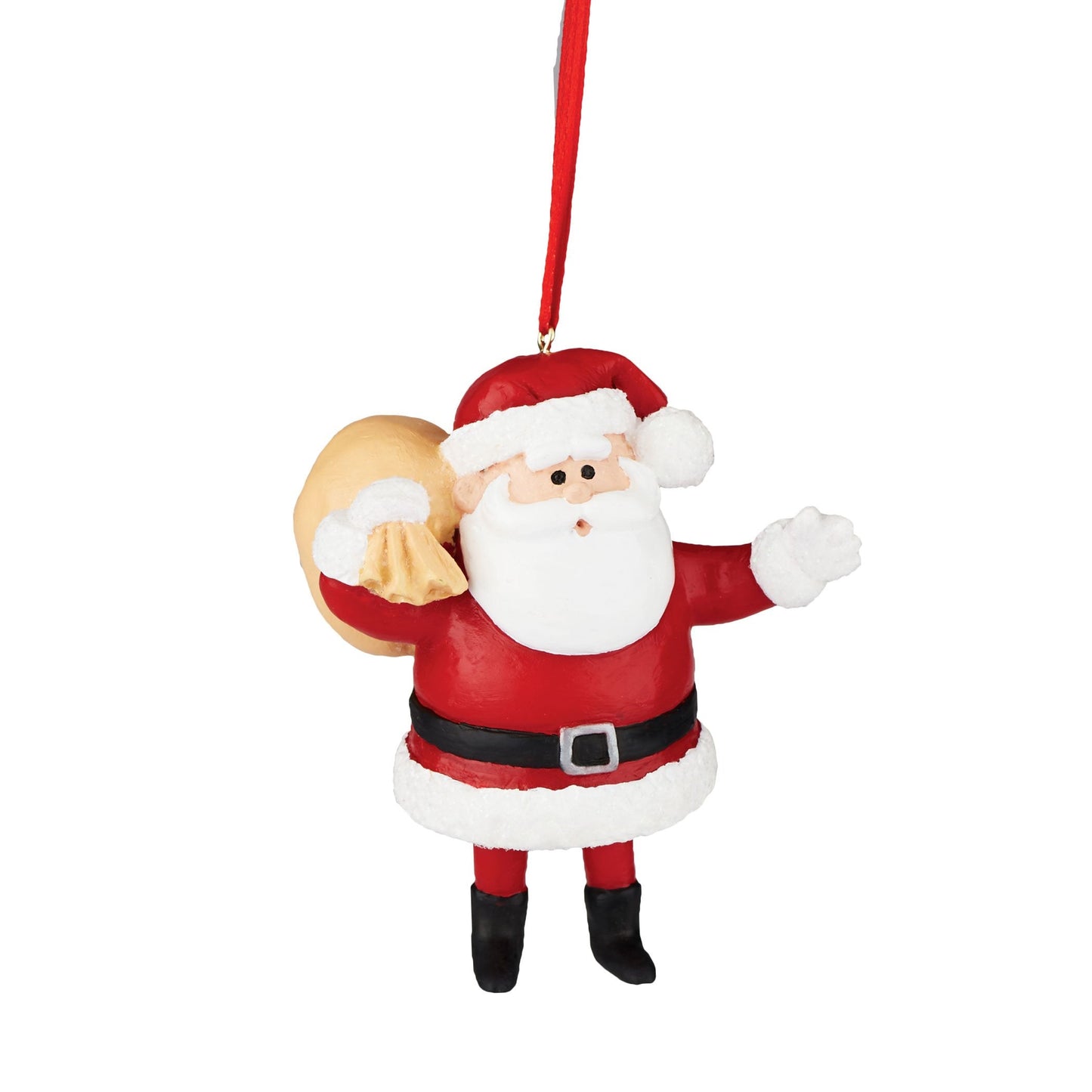 Rudolph Santa Ornament, 3.25 inch