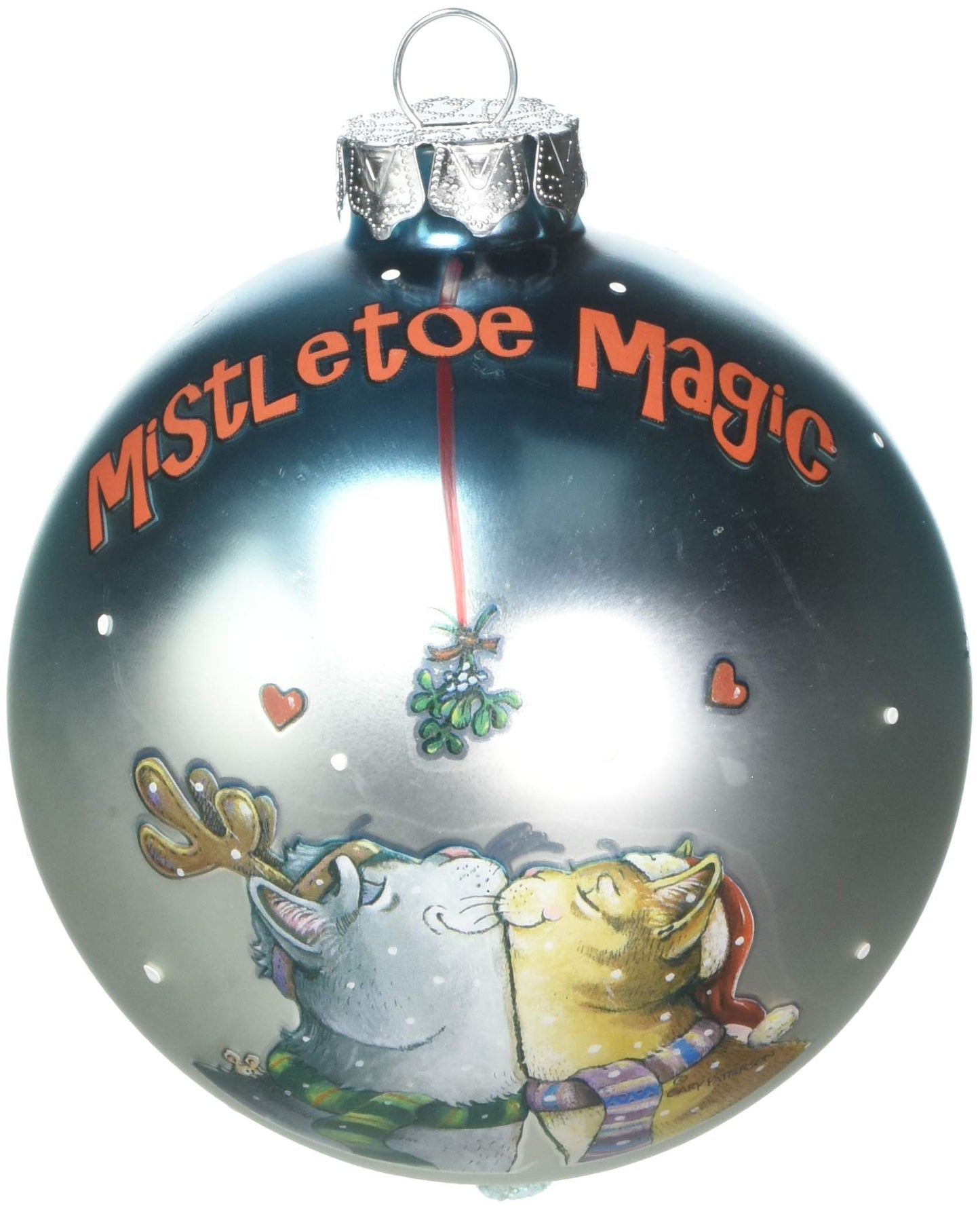 Gary Patterson Mistletoe Magic Cats. Hanging Ornament, Multicolor