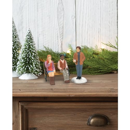 Original Snow Village Village Accessories Hipsters Figurine Set, 3.39 Inch, Multicolor