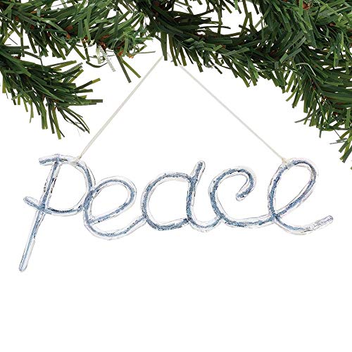 Snowbabies “Peace” Glass Ornament, 6”