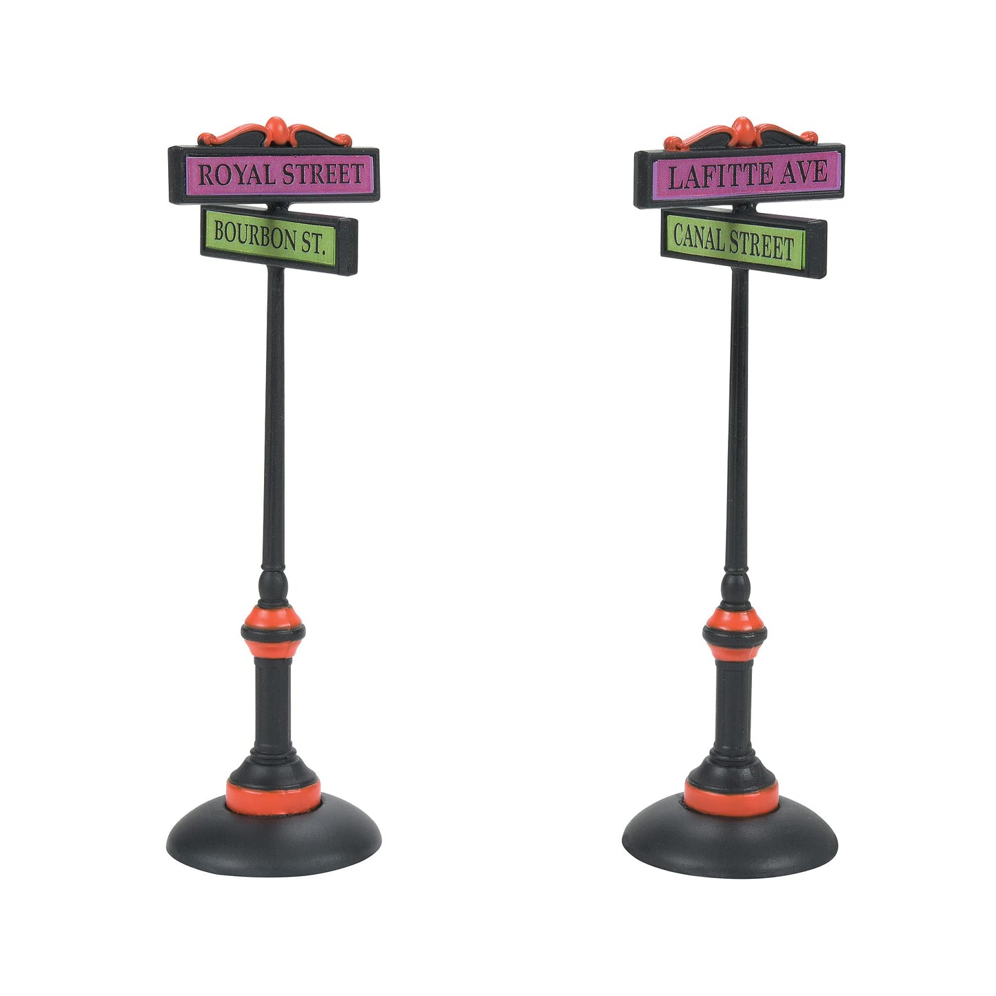 Village Accessories Halloween Festive Street Signs Figurine Set, 4.25 Inch, Multicolor