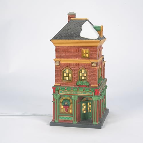 Decorative model of a two-story building with lit windows on a white background