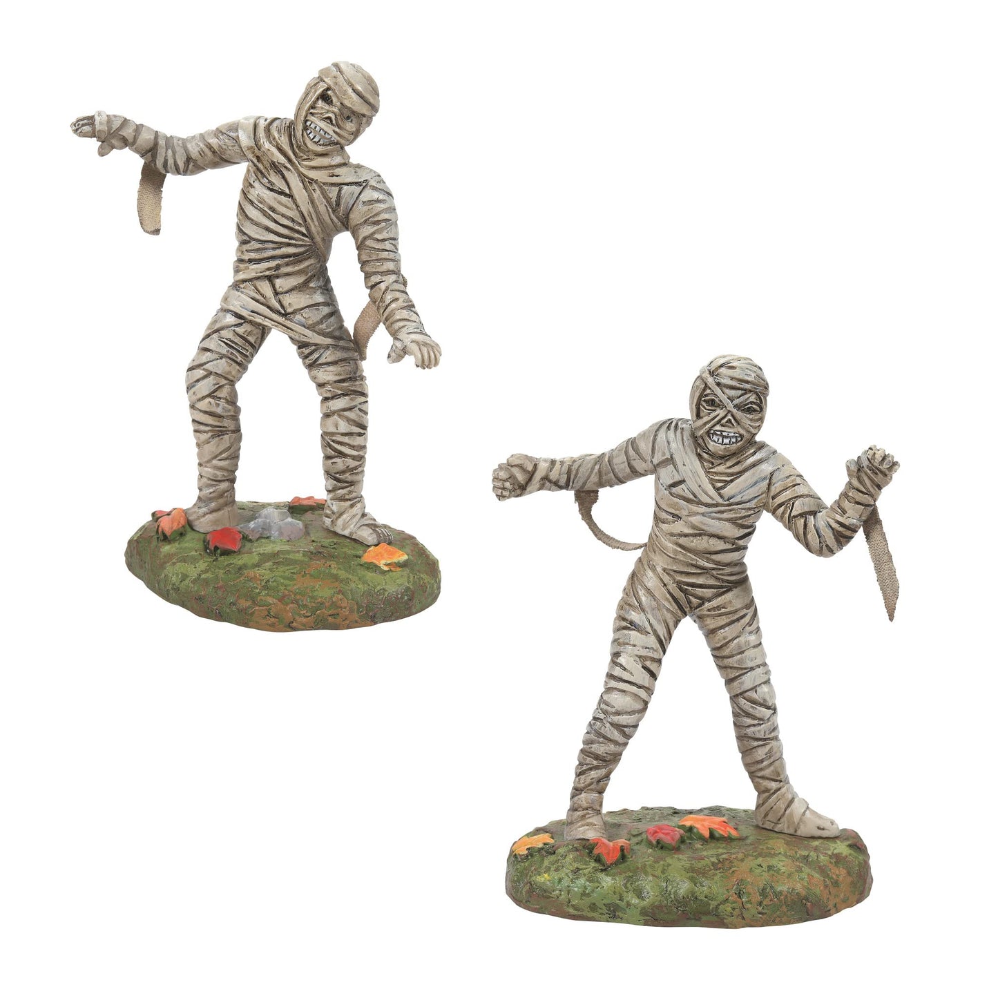 Village Halloween Accessories Mummies Parade Figurine Set, 3.5 Inch, Multicolor