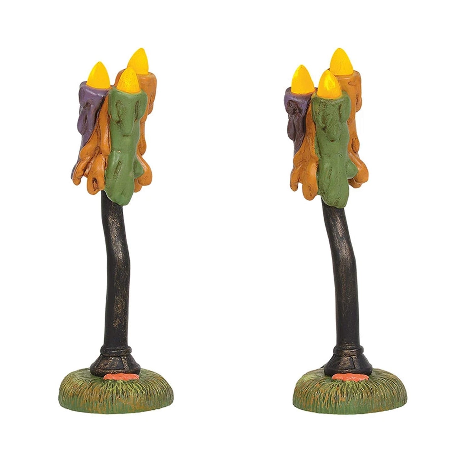 Village Cross Product Accessories Halloween Wicked Wax Lamps Figurine Set, 4.25 Inch, Multicolor