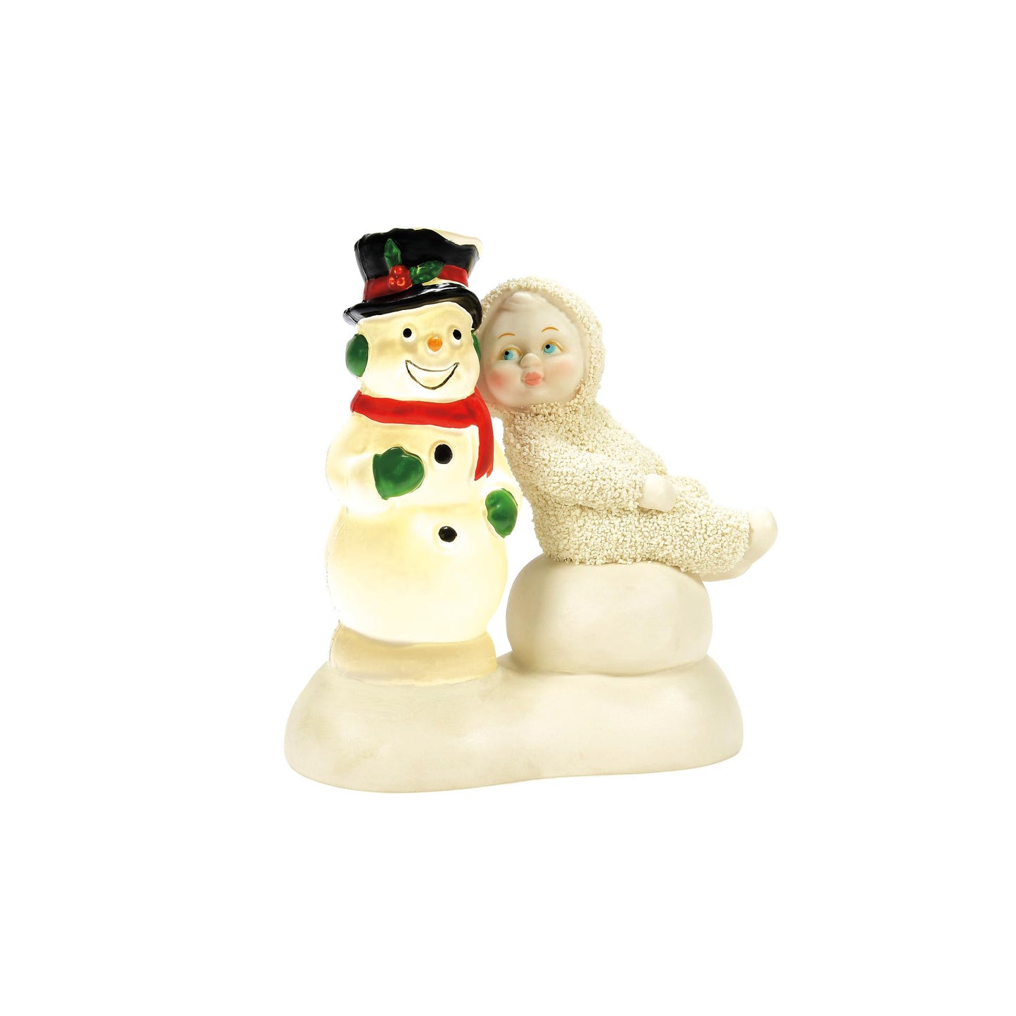 Snowbabies Christmas Jubilee Light Me Up Snowman Lit Figurine, 4.33 Inch, Multicolor