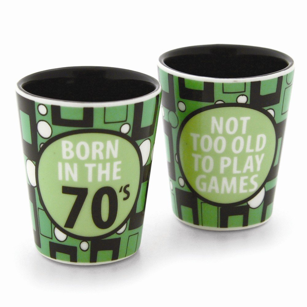 Born In The 70's Shot Glass - Our Name is Mud by Lorrie Veasey