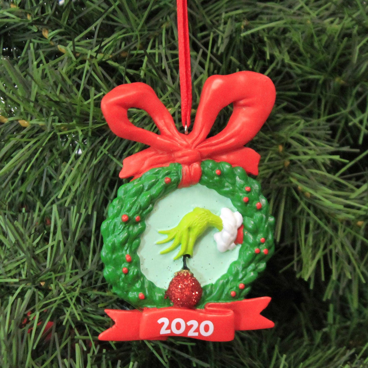Dr. Seuss Grinch 2020 Dated Hanging Ornament, 3.75 Inch, Multicolor