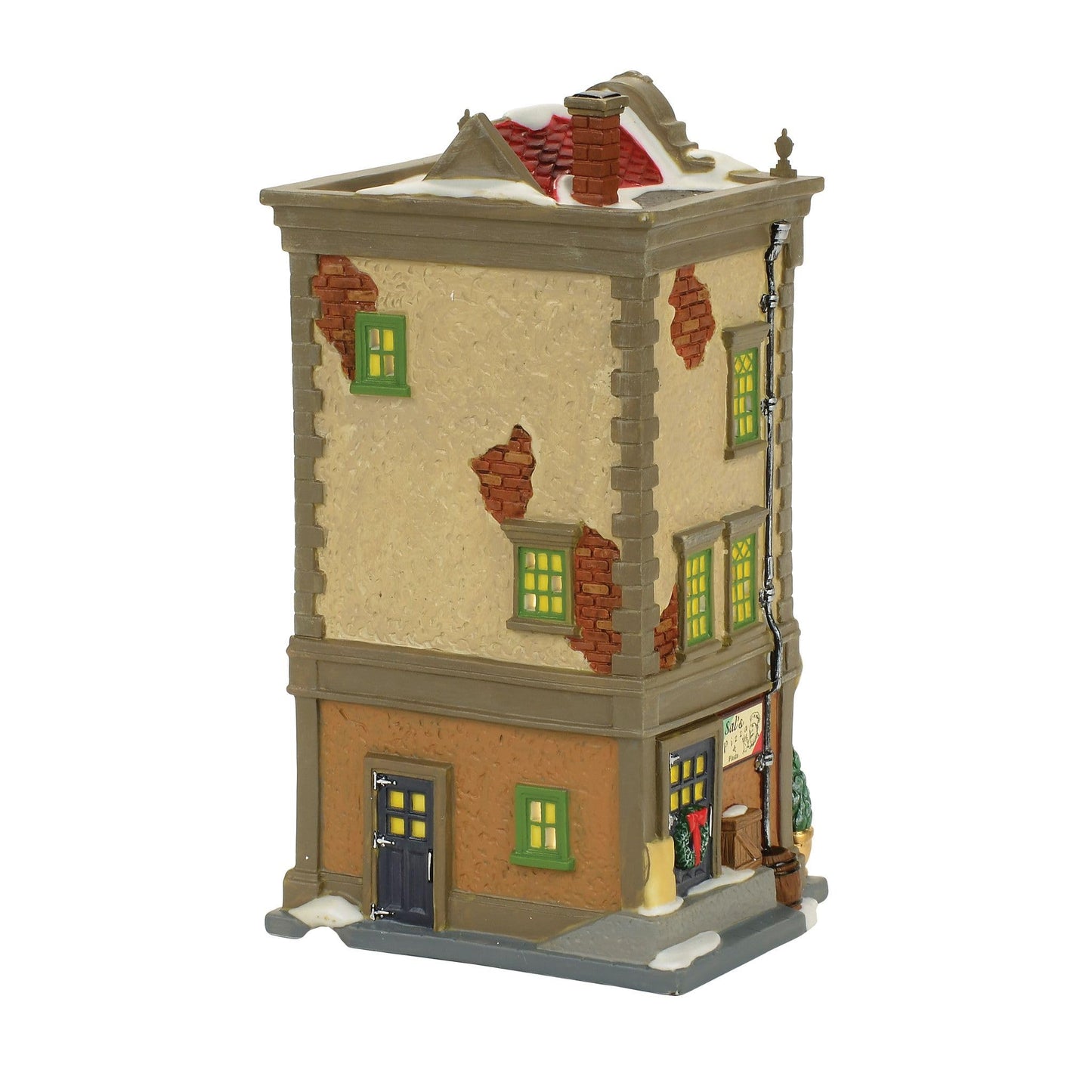 Christmas in The City - Sal's Pizza and Pasta Lit Building
