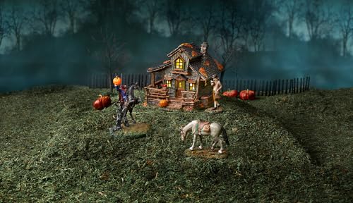 Snow Village Halloween Accessories Gunpowder The Horse Figurine, 3.2 Inch, Multicolor