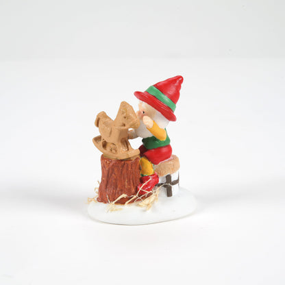 North Pole Village Accessories Elf Ready for Paint Figuine, 1.85 Inch, Multicolor