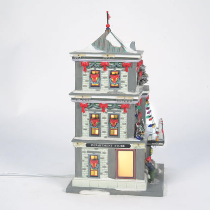 A Christmas Story Village Happy Holiday Department Store Lit Building 9.45 Inch