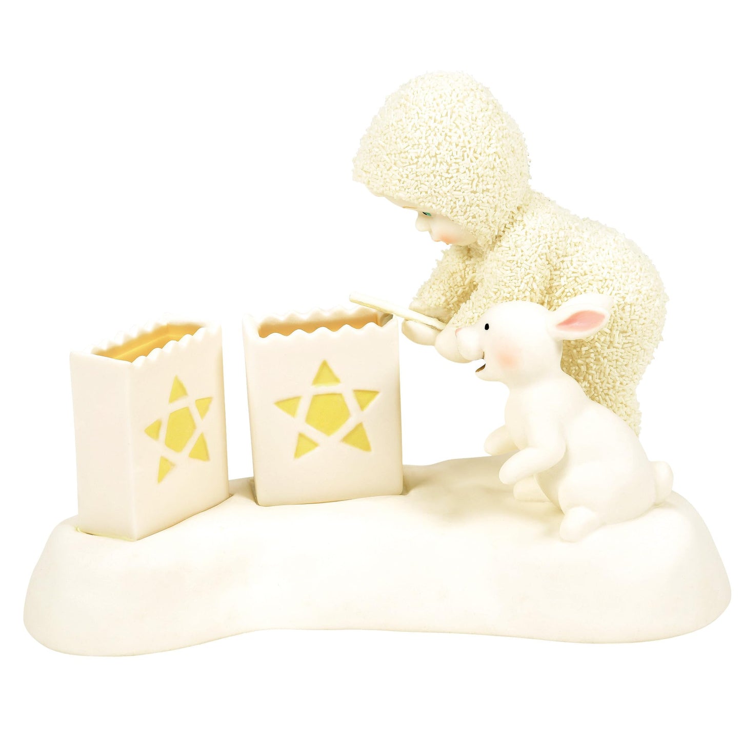 Snowbabies Woodland Wonder Let Your Light Shine Bright Lit Figurine, 4.45 Inch, Multicolor