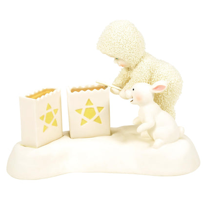 Snowbabies Woodland Wonder Let Your Light Shine Bright Lit Figurine, 4.45 Inch, Multicolor
