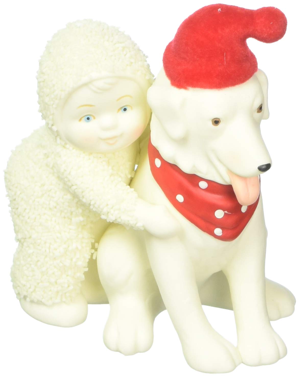 Smiling Creamy White 3 inch Porcelain Decorative Holiday Ornament