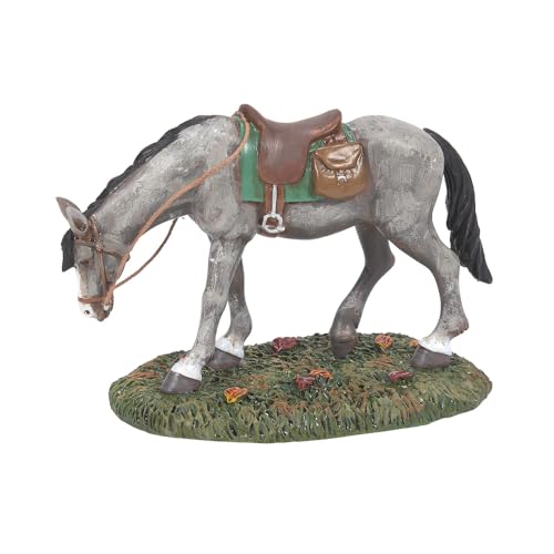 Snow Village Halloween Accessories Gunpowder The Horse Figurine, 3.2 Inch, Multicolor