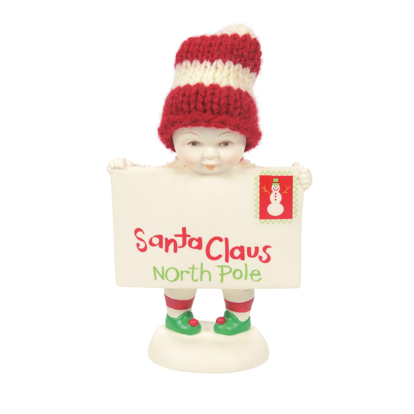 Snowbabies Christmas Memories Mail for Santa Figurine, 4.92 Inch, Multicolor