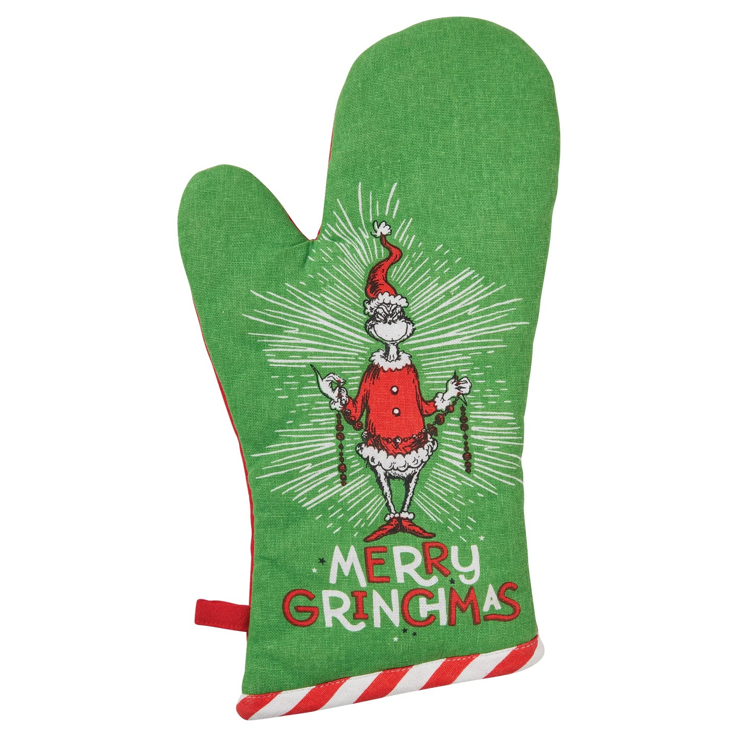 Dr. Seuss Merry Grinchmas Pot Holder Oven Mitt, 7 x 12 Inch, Green