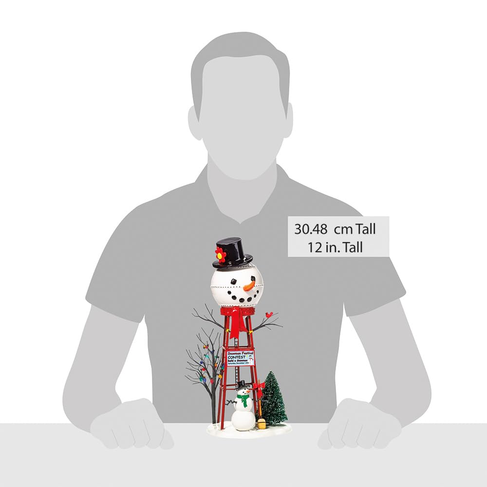 Accessories for Villages Snowman Watertower Figurine Accessory , 12 Inch