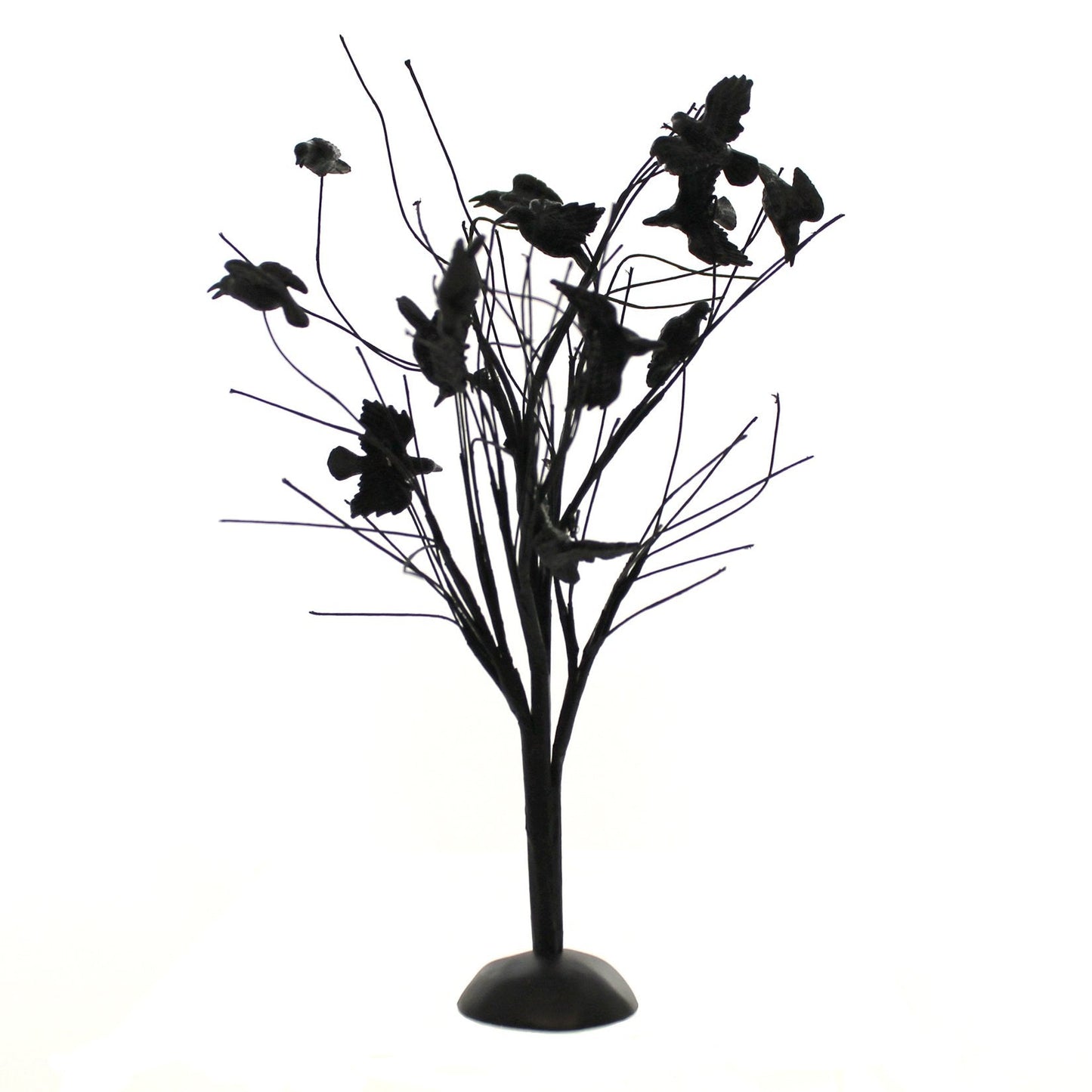 Halloween Accessories for Village Collections Murder of Crows Tree Figurine, 10.04 Inch, Black