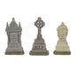 Village Halloween Accessories Imposing Monuments Tombstones Figurine Set, 4.5 Inch, Multicolor