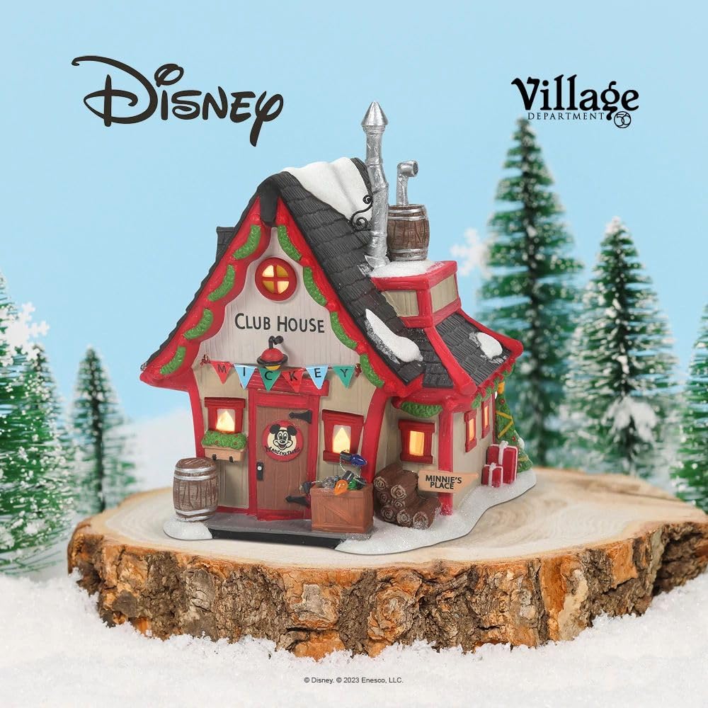 Disney Village Mickey Mouse Clubhouse Lit Building, 7.6 Inch, Multicolor