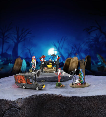 Disney The Nightmare Before Christmas Village Accessories Vampire Brothers Prepare The Duck Toy Figurine, 3.42 Inch, Multicolor