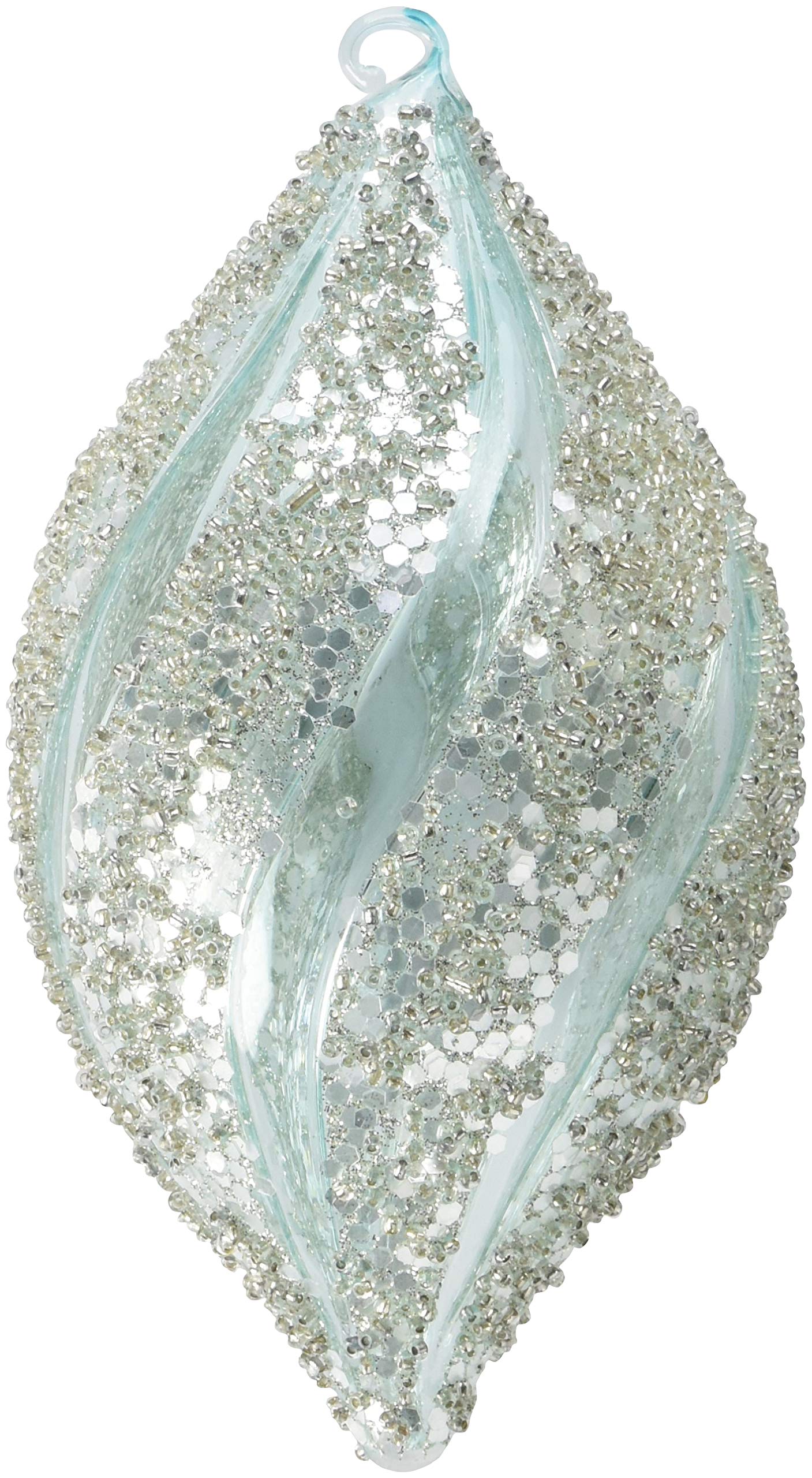 Snowbabies ‚ÄúBeaded Finial‚Äù Glass Ornament, 6.5‚Äù
