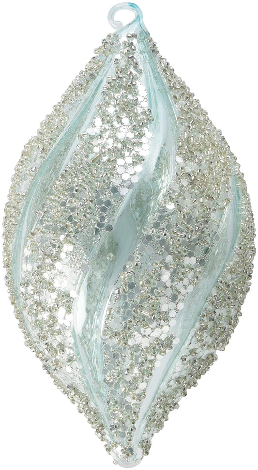 Snowbabies ‚ÄúBeaded Finial‚Äù Glass Ornament, 6.5‚Äù
