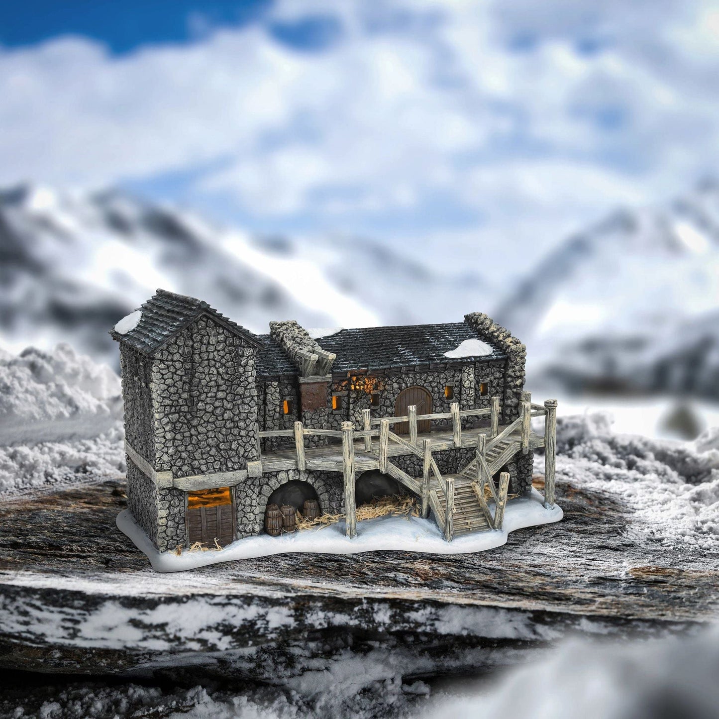 Game of Thrones Village Night's Watch Castle Black Lit Building, 6.61 Inch, Multicolor
