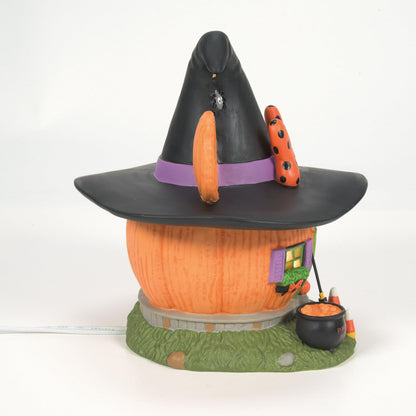 Disney Village Halloween Minnie Mouse Pumpkintown House Lit Building, 7.76 Inch, Multicolor