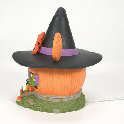 Disney Village Halloween Minnie Mouse Pumpkintown House Lit Building, 7.76 Inch, Multicolor