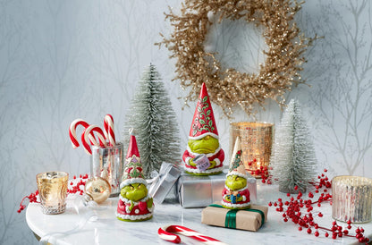 Jim Shore Dr. Seuss The Grinch Gnome with Who Hash Figurine, 8 Inch, Multicolor, 8 in H x 3.625 in W x 4 in L