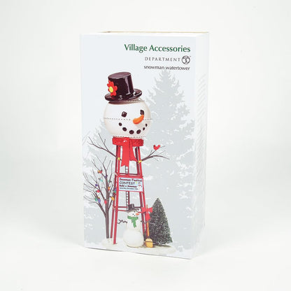 Accessories for Villages Snowman Watertower Figurine Accessory , 12 Inch