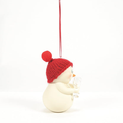 Snowpinions ‚ÄúI Need My Glasses‚Äù Porcelain Snowman Hanging Christmas Ornament, 3.25‚Äù