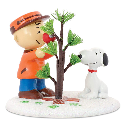 Peanuts Charlie Brown & Snoopy The Perfect Tree Figurine | Hand - Crafted & Hand - Painted 2.76 Inch