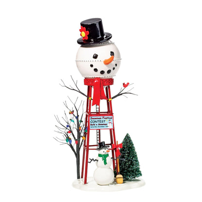 Accessories for Villages Snowman Watertower Figurine Accessory , 12 Inch
