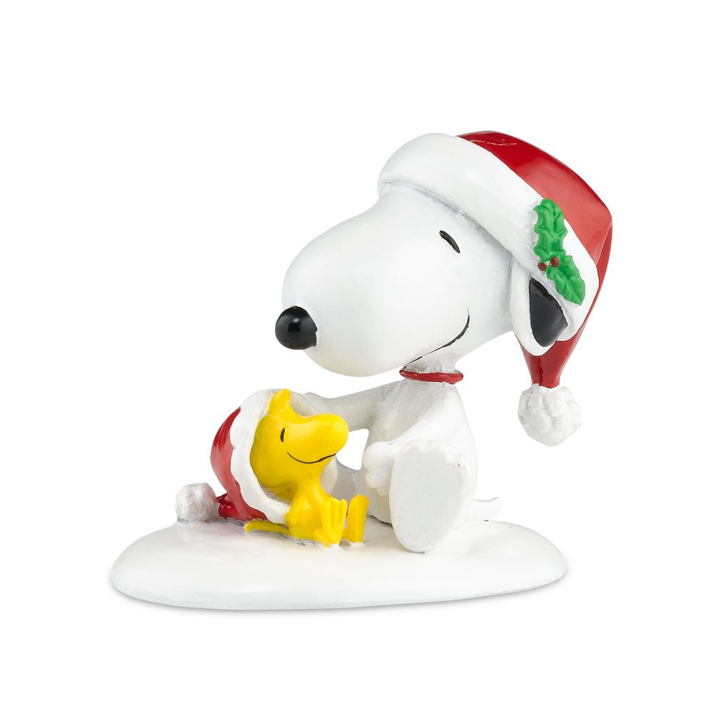 Peanuts Village Happy Holiday's Snoopy and Woodstock Accessory Figurine