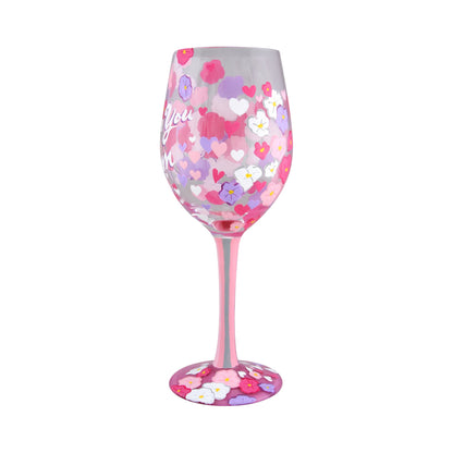 Wine Glass I Love You Mom, STD, Multicolor