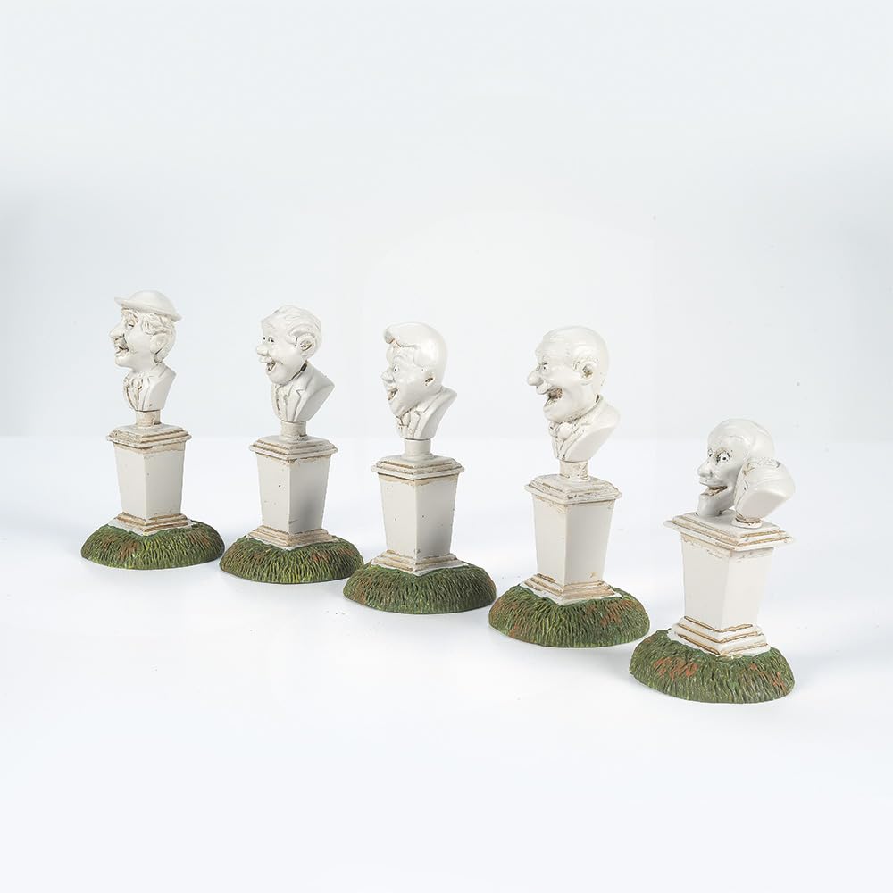 Snow Village Halloween Accessories Disneyland The Haunted Mansion Singing Busts Figurine Set, 2.5 Inch, Multicolor
