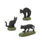Village Accessories Halloween a Clowder of Cats Figurine Set, 1.125 Inch, Black