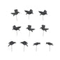 Village Halloween Accessories Crows Figurine Set, 1.65 Inch, Black