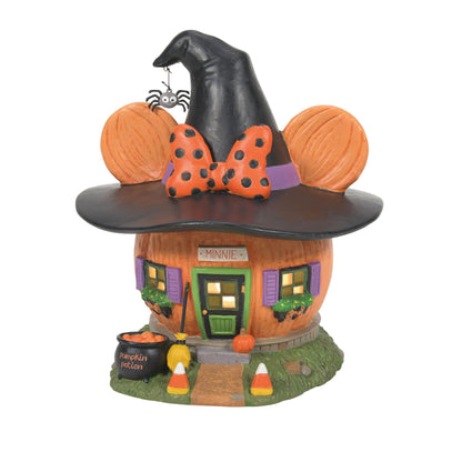 Disney Village Halloween Minnie Mouse Pumpkintown House Lit Building, 7.76 Inch, Multicolor