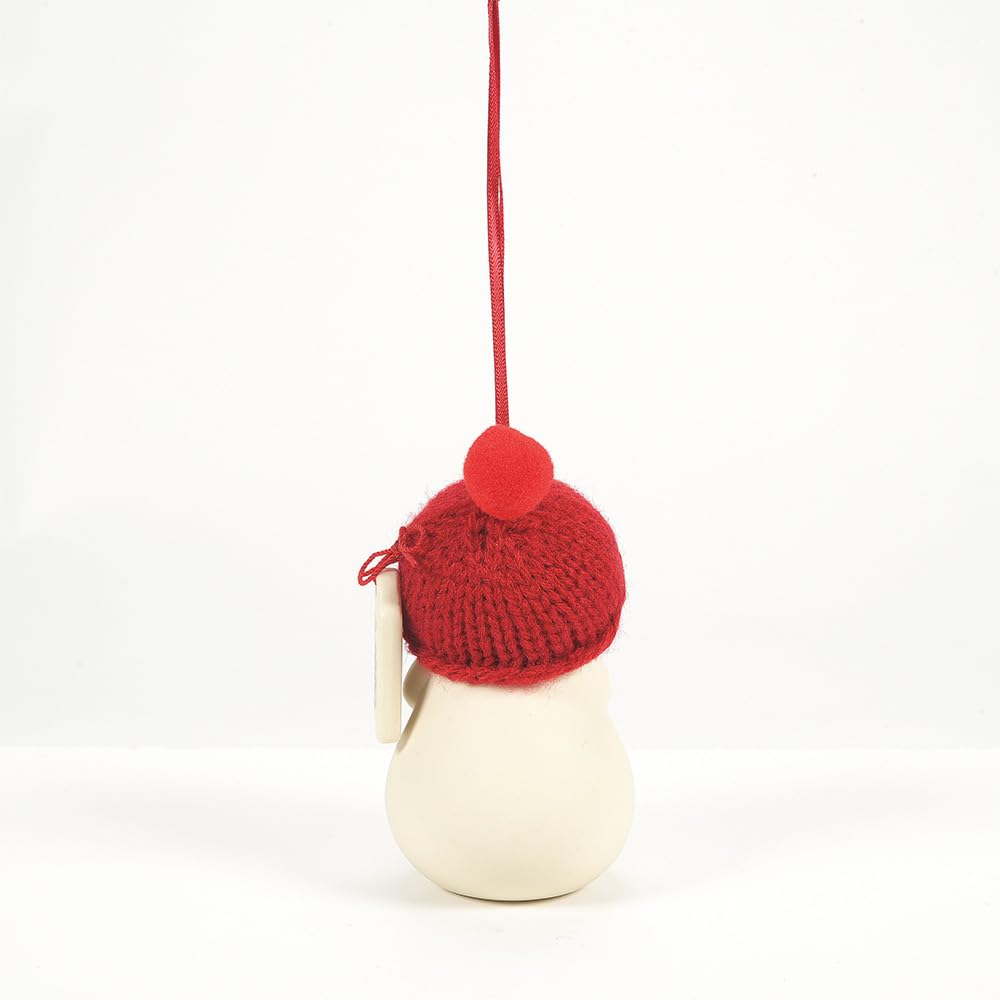Snowpinions ‚ÄúI Need My Glasses‚Äù Porcelain Snowman Hanging Christmas Ornament, 3.25‚Äù
