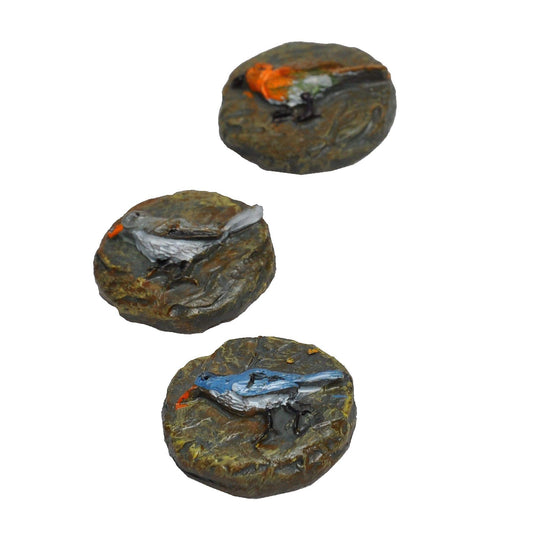 Miniature Fairy Garden Bird Stepping Stones Set of 3